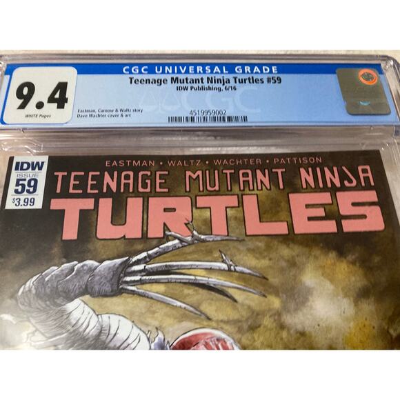 9.4 CGC Rating TEENAGE MUTANT NINJA TURTLES #59 Cover A IDW 2016  1st Printing - Picture 2 of 3